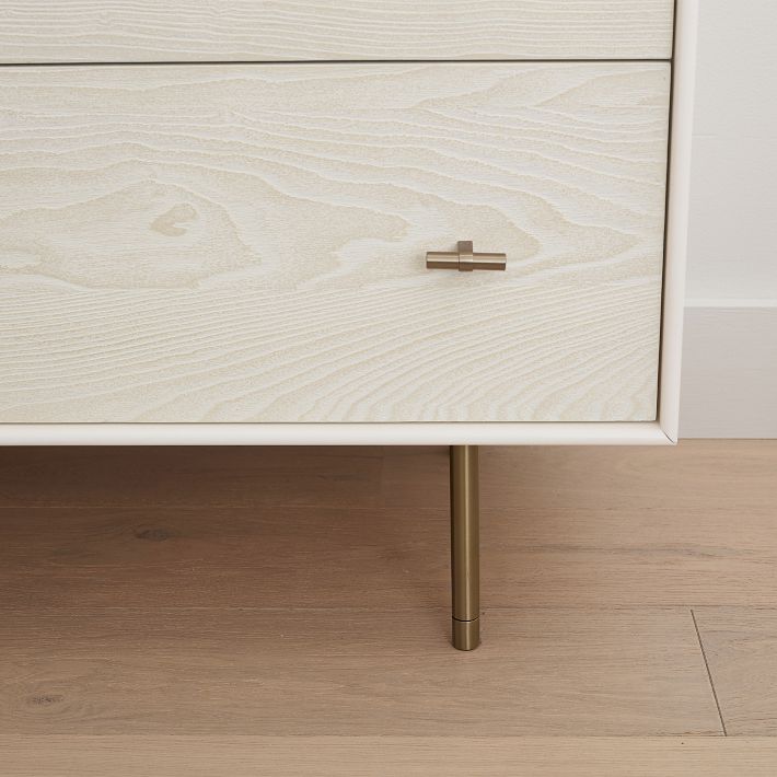 modernist wood lacquer 6 drawer dresser winter wood West Elm Modernist Wood 6-Drawer Dresser