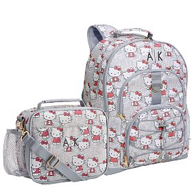 girls hello kitty tie dye backpack with lunch bag Box - Bundle with Backpack, Lunch Bag, Stickers, More | Hello Kitty School Supplies for Kids colorful and packed with personality Hello Kitty 5-Piece Backpack Set