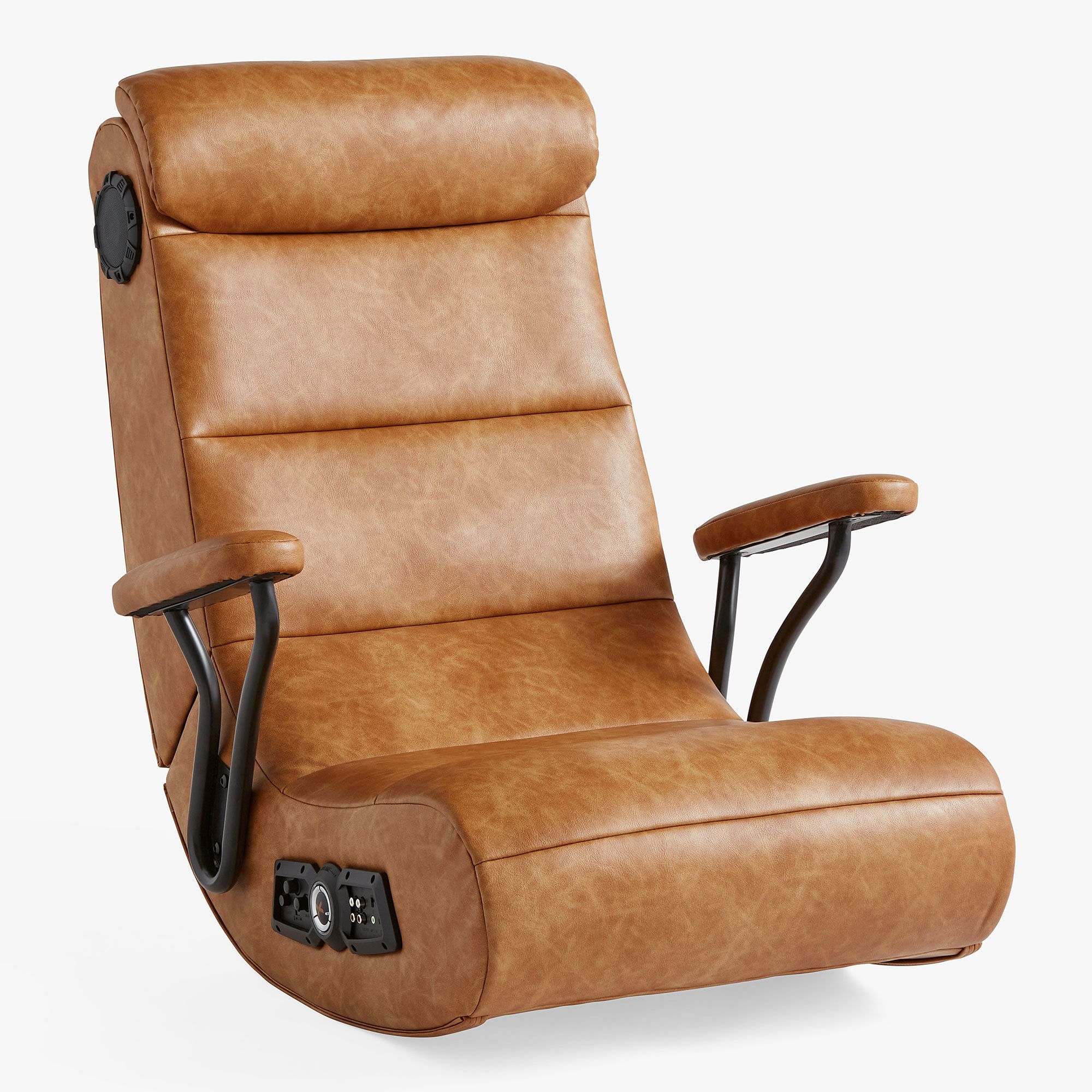 Faux Leather Caramel Gaming Chair by Pottery Barn Teen