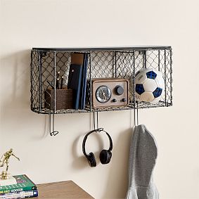 Industrial Shelf With Hooks