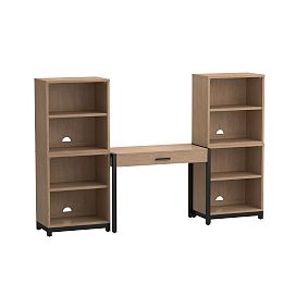 Kearny Writing Desk &amp; Cubby Bookcase Set (89"x18")