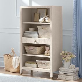 AERIN Raffia Bookcase (28")