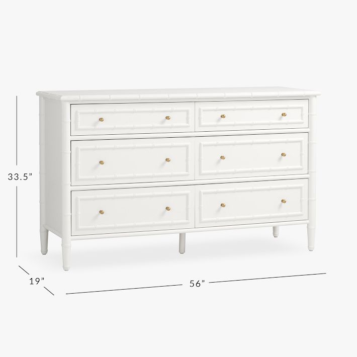 white bamboo dresser Antique Hepplewhite Dresser, Modern Lacquer Finish Created in partnership with founder and creative director of lifestyle brand AERIN White Faux Bamboo Dresser |