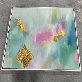 Open Box: Framed Abstract Art (30" X 30") - Bright Pink