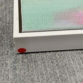 Open Box: Framed Abstract Art (30" X 30") - Bright Pink
