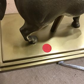 Open Box: Horse Shaped Table Lamp (17") - Antiqued Brass 
