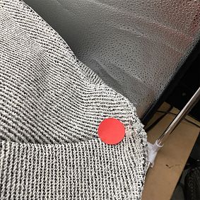 Open Box: Modern Bean Bag Lounger, Large - Boucle Twill Gravel