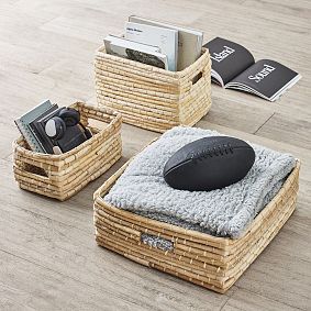 Naturalist Woven Storage Bins, Natural