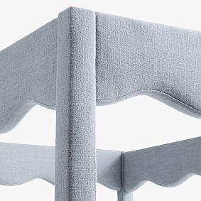 Scallop Upholstered Canopy Bed