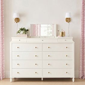 Charlotte 10 Drawer Grand Vanity Dresser (63.5w x 19d")