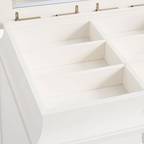 Charlotte Single Pedestal Flip Top Vanity (42"w x 22"d)