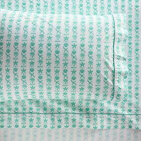Pink Palm Puff Organic Sheet Set