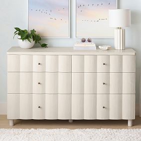 Fluted 6-Drawer Dresser (56w x 19d")