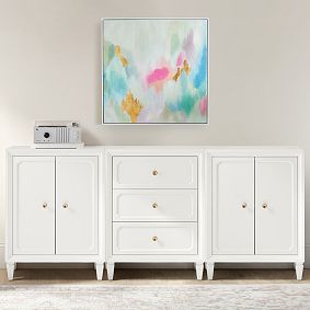 Auburn Triple Set with Cabinets &amp; Drawers (76")