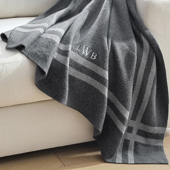 Blake Border Knit Throw Blanket | Pottery Barn Teen