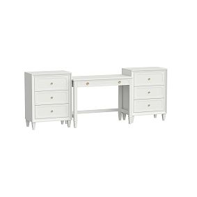 Auburn Writing Desk &amp; Drawers Bookcase Set (91"x18")