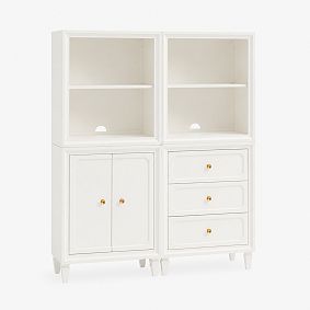 Auburn Double Bookcase with Cubbies &amp; Mixed Cabinets (51")