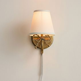 Forget-Me-Knot Bow Plug-In Sconce (7"x11")