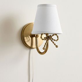 Forget-Me-Knot Bow Plug-In Sconce (7"x11")
