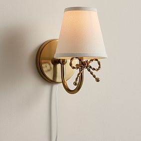 Forget-Me-Knot Bow Plug-In Sconce (7"x11")