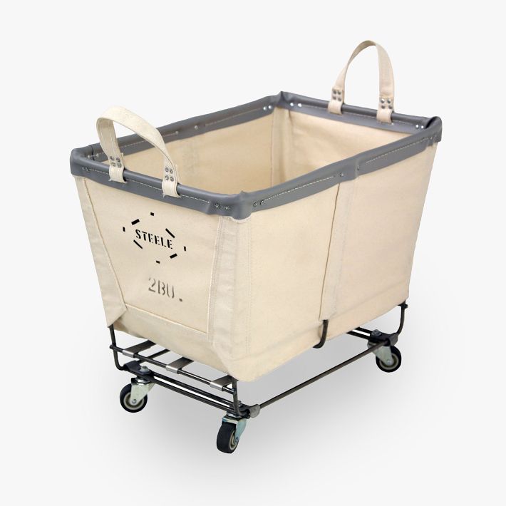 Steele Canvas Medium Rectangle Basket on Wheels | Pottery Barn Teen