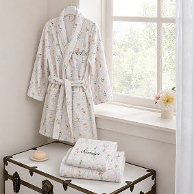 AERIN Sarana Floral Bath Robe &amp; Towels Set