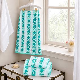 Pink Palm Puff Bath Wrap &amp; Towels Set