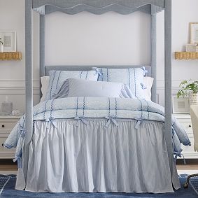 Augusta Floral Stripe Organic Duvet Cover