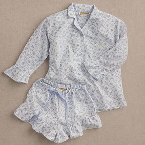 LoveShackFancy Floral Trellis Sateen Pajama Set