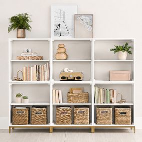 Blaire Triple Tall Bookcase with Shelves (75")