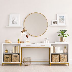 Blaire Writing Desk &amp; Cubby Bookcase Set (90")