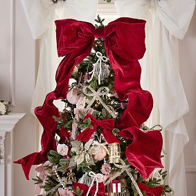 LoveShackFancy Red Velvet Bow Tree Topper
