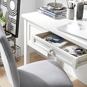 Beadboard Smart Small Space Storage Desk (55.5"w x 20"d)