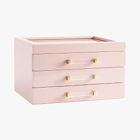 Open Box: Elle Lacquer Jewelry Display Box - Dusty Rose