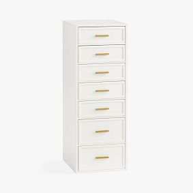 Open Box: Glam Jewelry Storage Tower (12"W x 33"H) - Simply White, Gold Pulls