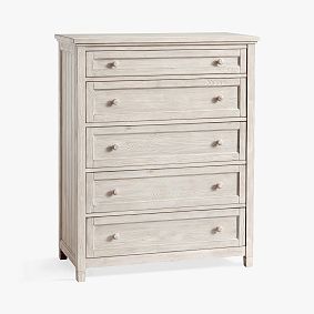 Open Box: Beadboard Chest of Drawers, 5-Drawer (36"W x 19"D) - Weathered White