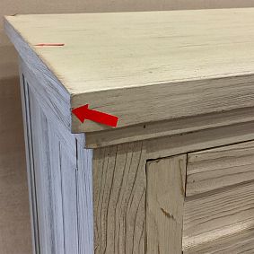 Open Box: Beadboard Chest of Drawers, 5-Drawer (36"W x 19"D) - Weathered White
