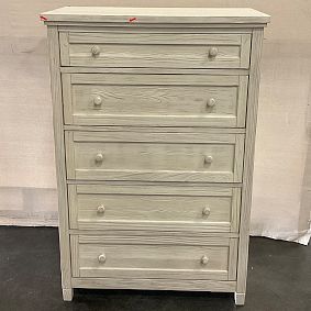 Open Box: Beadboard Chest of Drawers, 5-Drawer (36"W x 19"D) - Weathered White