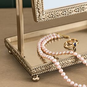Leighton Arched Brass Vanity Mirror (15"x 10")