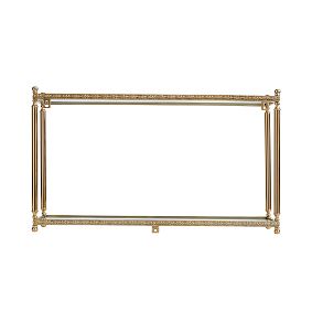 Leighton Metal and Glass 2 Tier Brass Shelf (14"x 24")