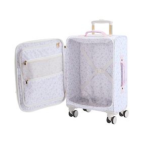 LoveShackFancy Mixed Print Ruffle Soft Sided Carry-On Luggage 