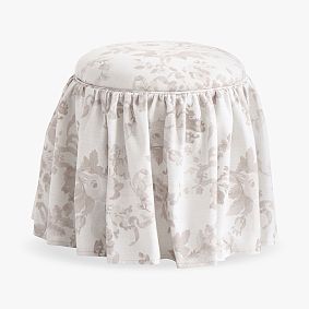 LoveShackFancy Skirted Round Storage Ottoman