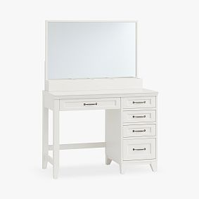 Hampton Single Pedestal Storage Vanity Desk (40"w x 20"d)