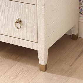 AERIN Raffia Storage Desk (58"w x 20"d)