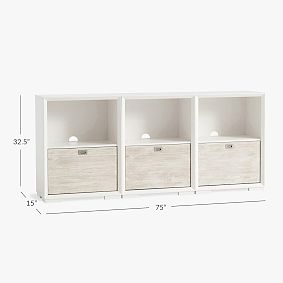 Callum Triple 1-Drawer Wide Storage Cabinet (75")