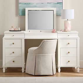 Charlotte Smart Flip-Top Vanity Desk (58"w x 22"d)