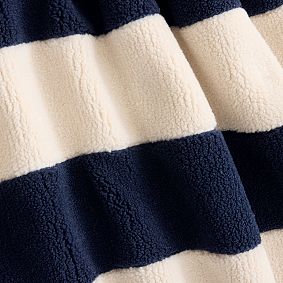 Rugby Sherpa Bed Blanket and Shams