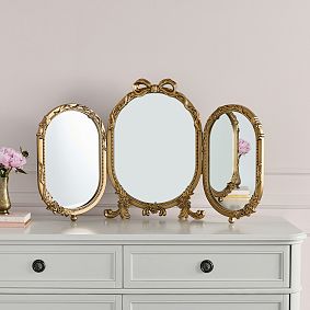LoveShackFancy Trifold Vanity Mirror (43"w x 24"d)