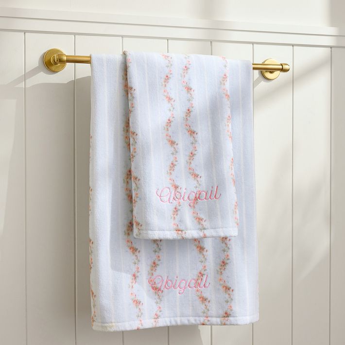 Hill House Home Clematis Scallop Bath Towel | Pottery Barn Teen