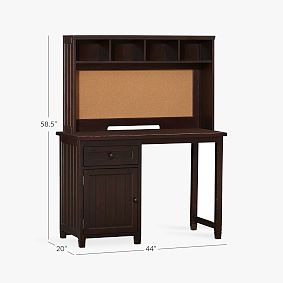Beadboard Space-Saving Desk With Hutch (44"w x 20"d)